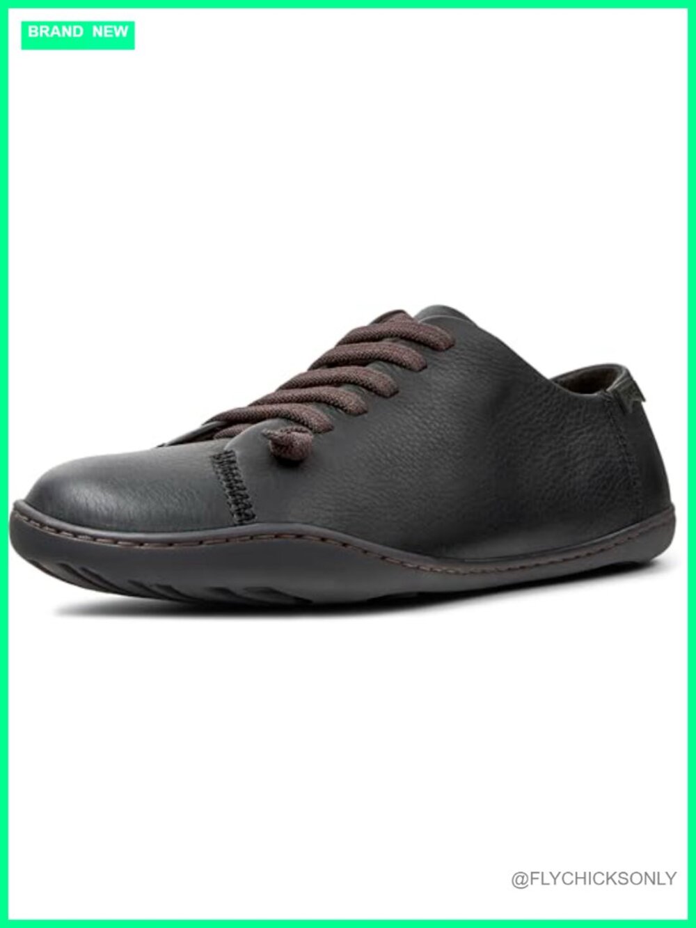 Leather Slip-On Flats with Elastic Straps & Comfort Footbed